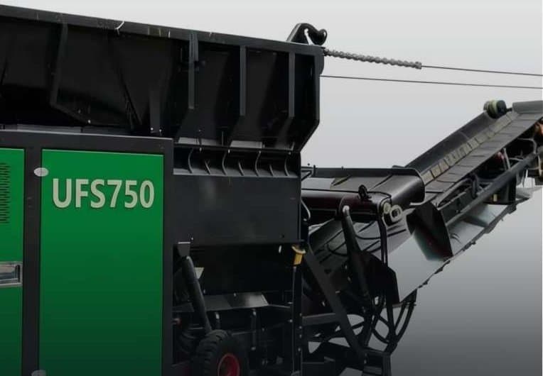 Twin-shaft shredder (skid-mounted) UFS750 – manufacturer photo